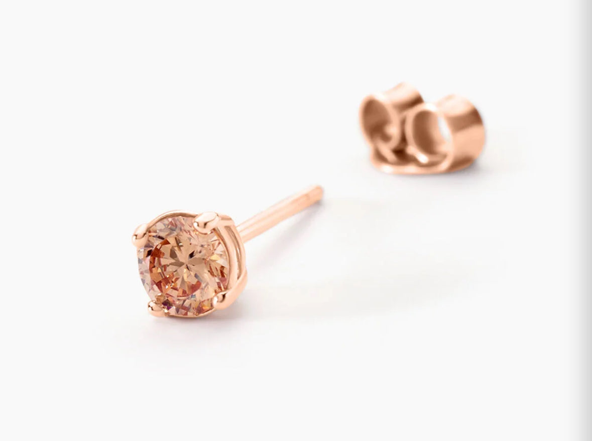 Boucle d’oreille or rose