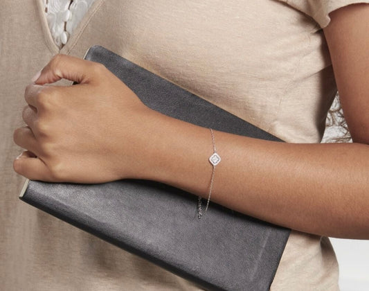 Bracelet femme argent blanc
