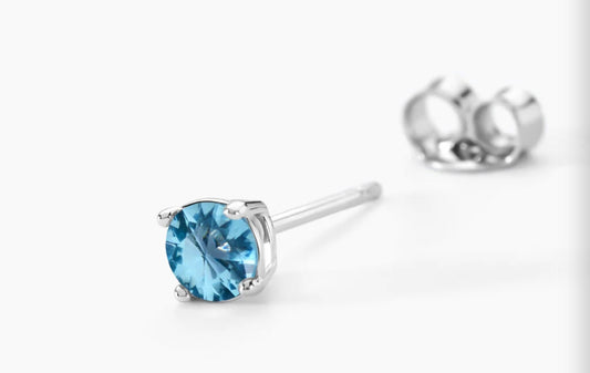 Boucle d’oreille argent blanc