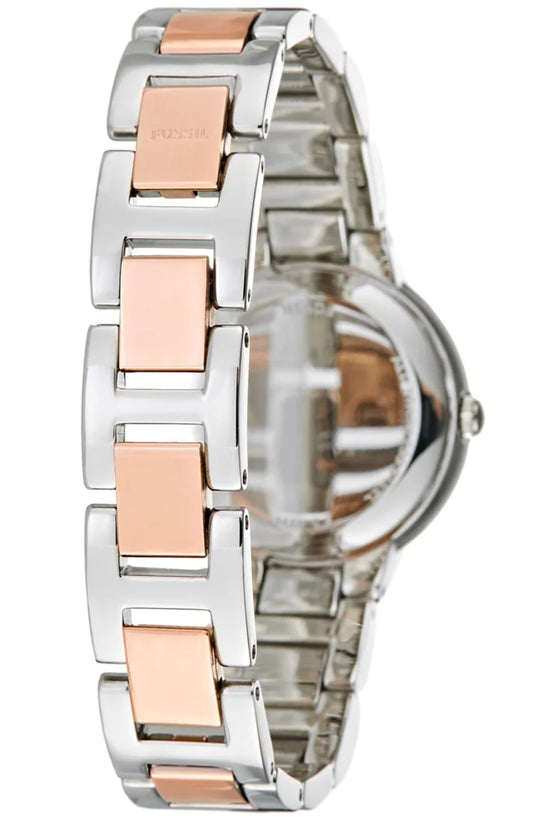 Montre fossil argent / or rose