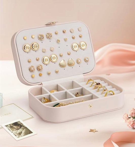 Boîte à bijoux rose