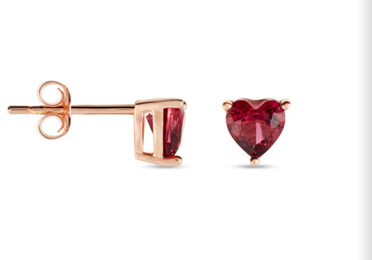 Boucles d’oreilles cœur rouge