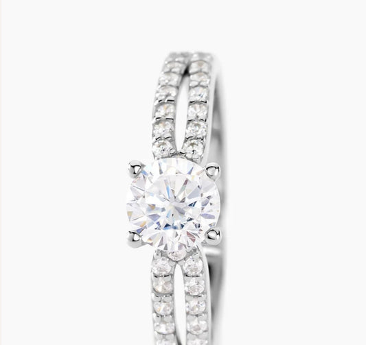 Bague femme argent blanc
