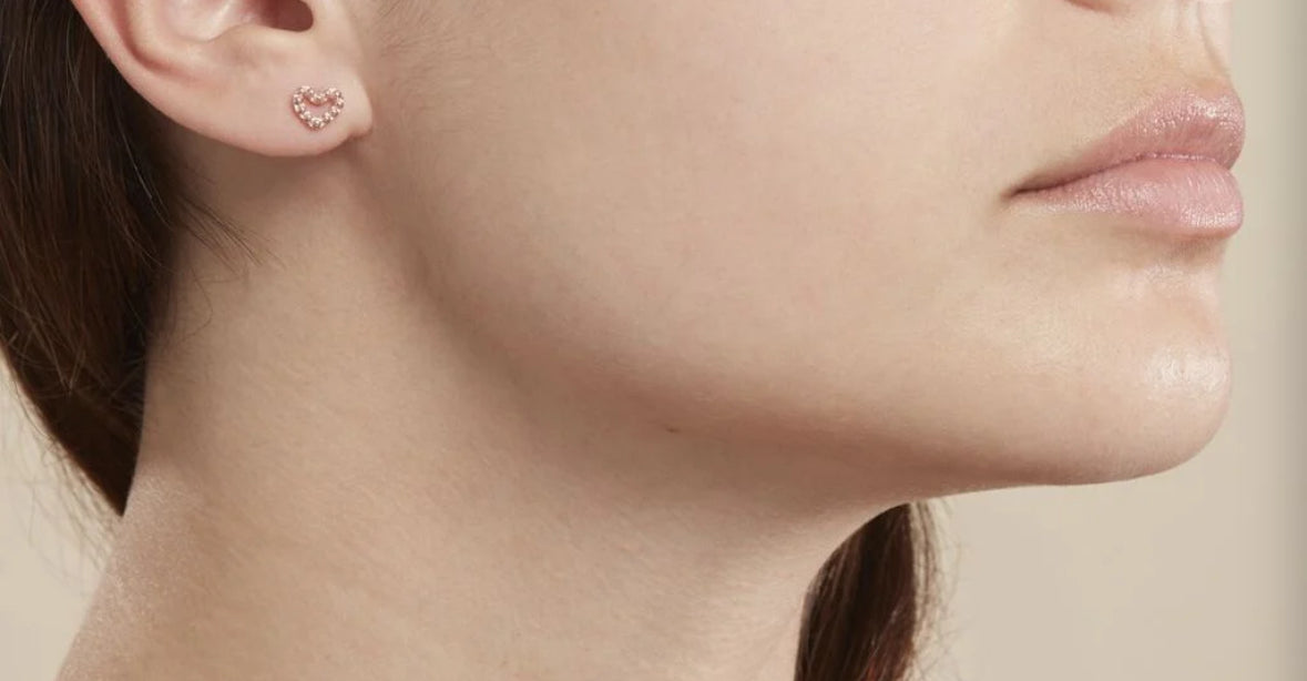 Boucle d’oreille cœur or rose