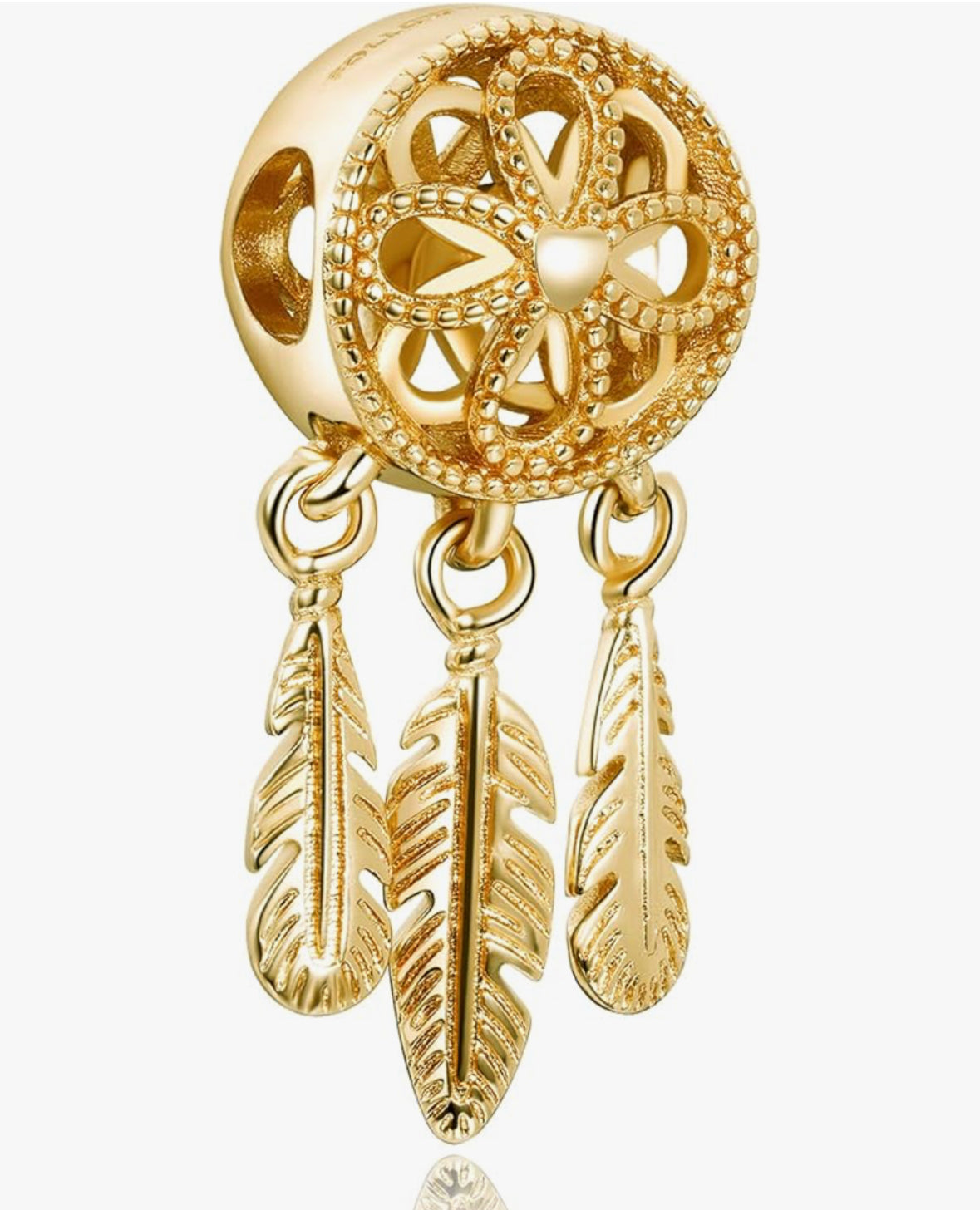 Charme attrape rêves plaqué or