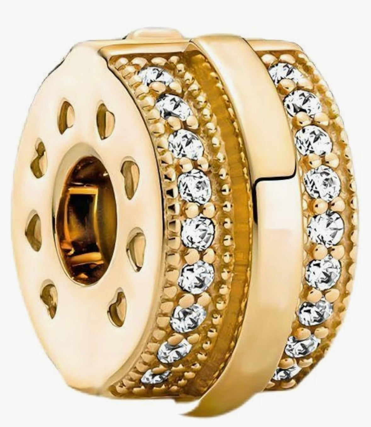 Charme clips plaqué or