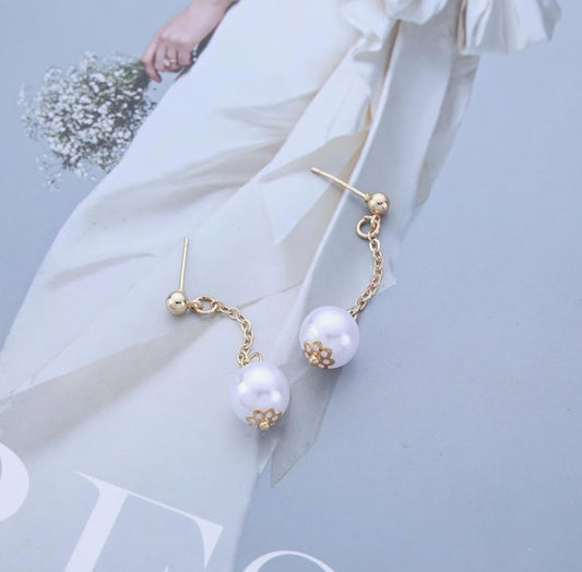 Boucles d’oreilles or perles de culture