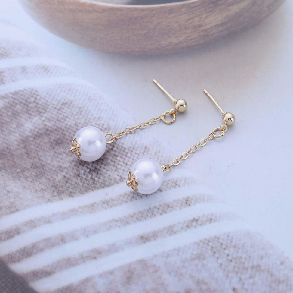 Boucles d’oreilles or perles de culture