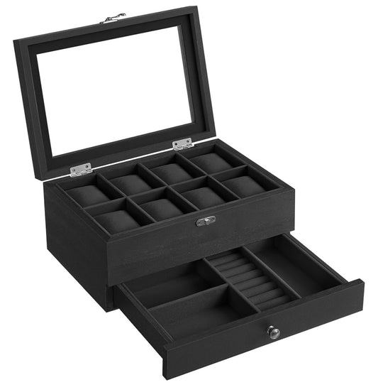 Boîte à montre et bijoux en bois