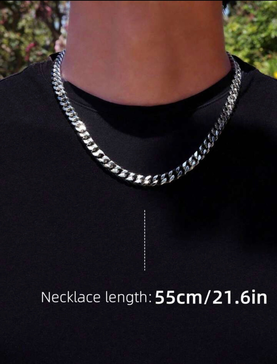 Collier homme argent 55cm