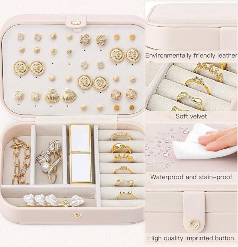 Boîte à bijoux rose