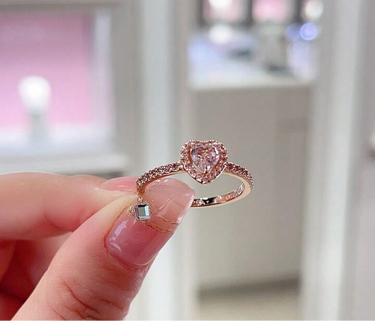 Imitation bague pandora or rose