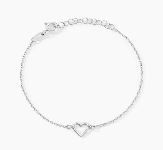 Bracelet cœur acier inoxydable