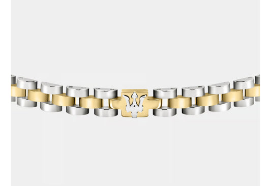 Bracelet argent et or maserati