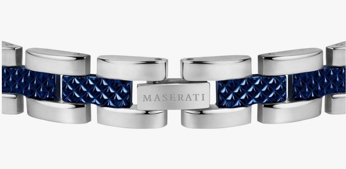 Gourmette maserati acier inoxydable