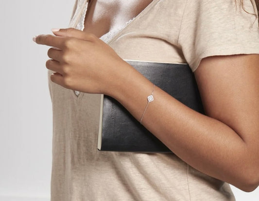 Bracelet femme argent blanc