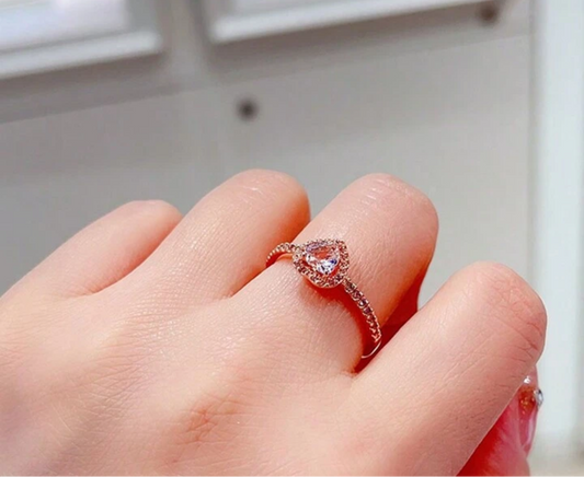 Imitation bague pandora or rose