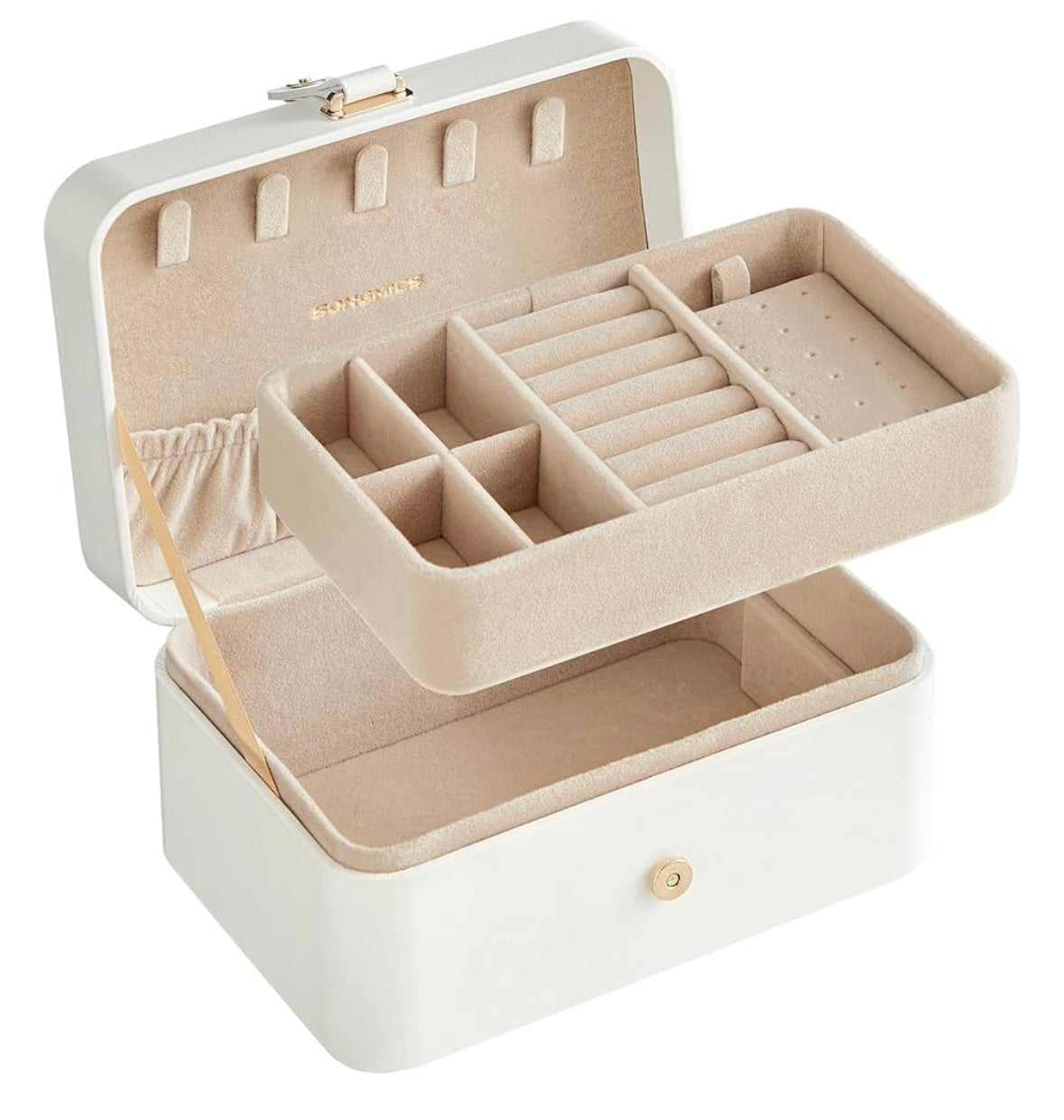 Boîte à bijoux blanche