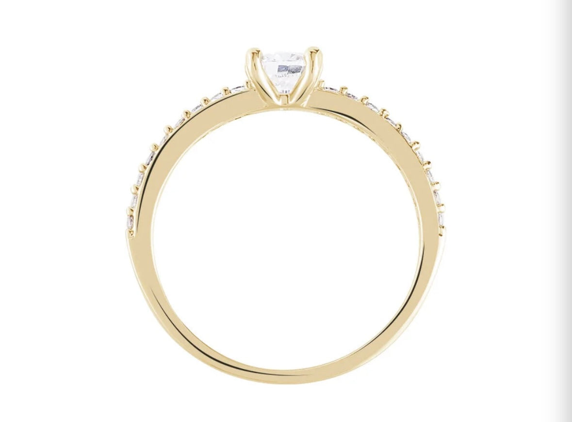 Bague or jaune / diamants