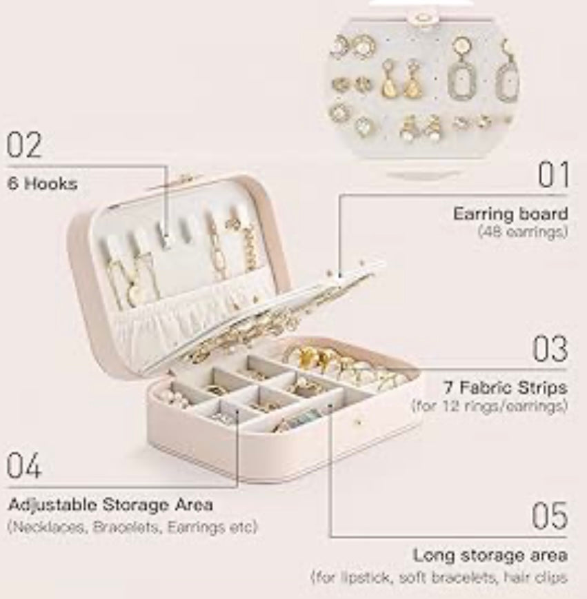 Boîte à bijoux rose