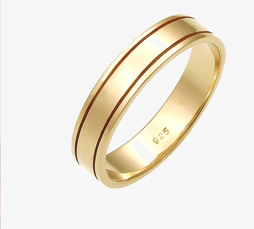 Alliance argent plaqué or