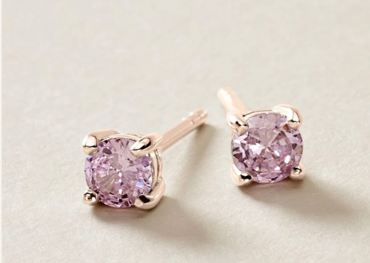 Boucle d’oreille or rose