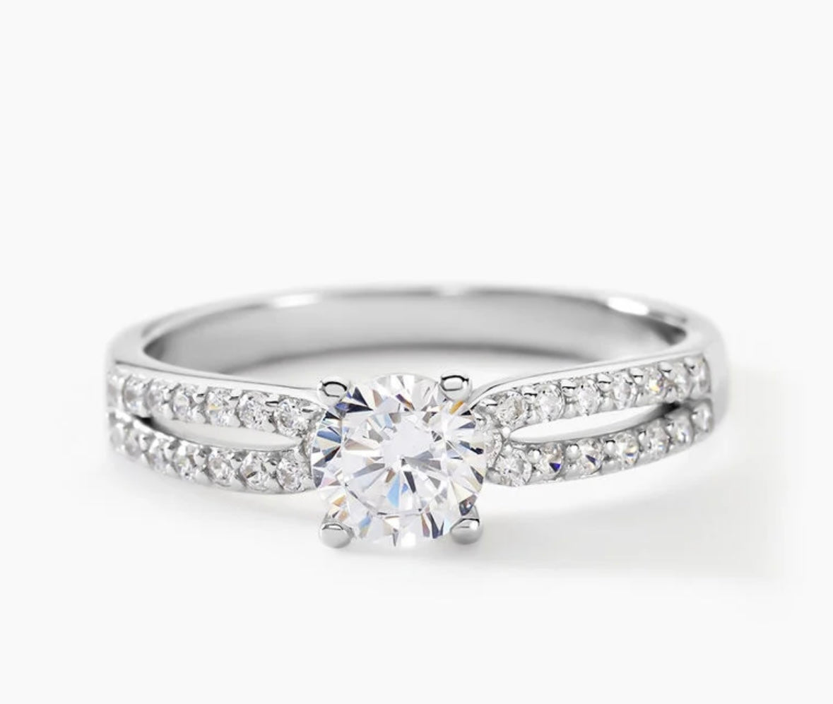 Bague femme argent blanc