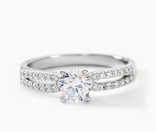 Bague femme argent blanc