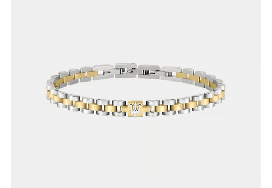 Bracelet argent et or maserati