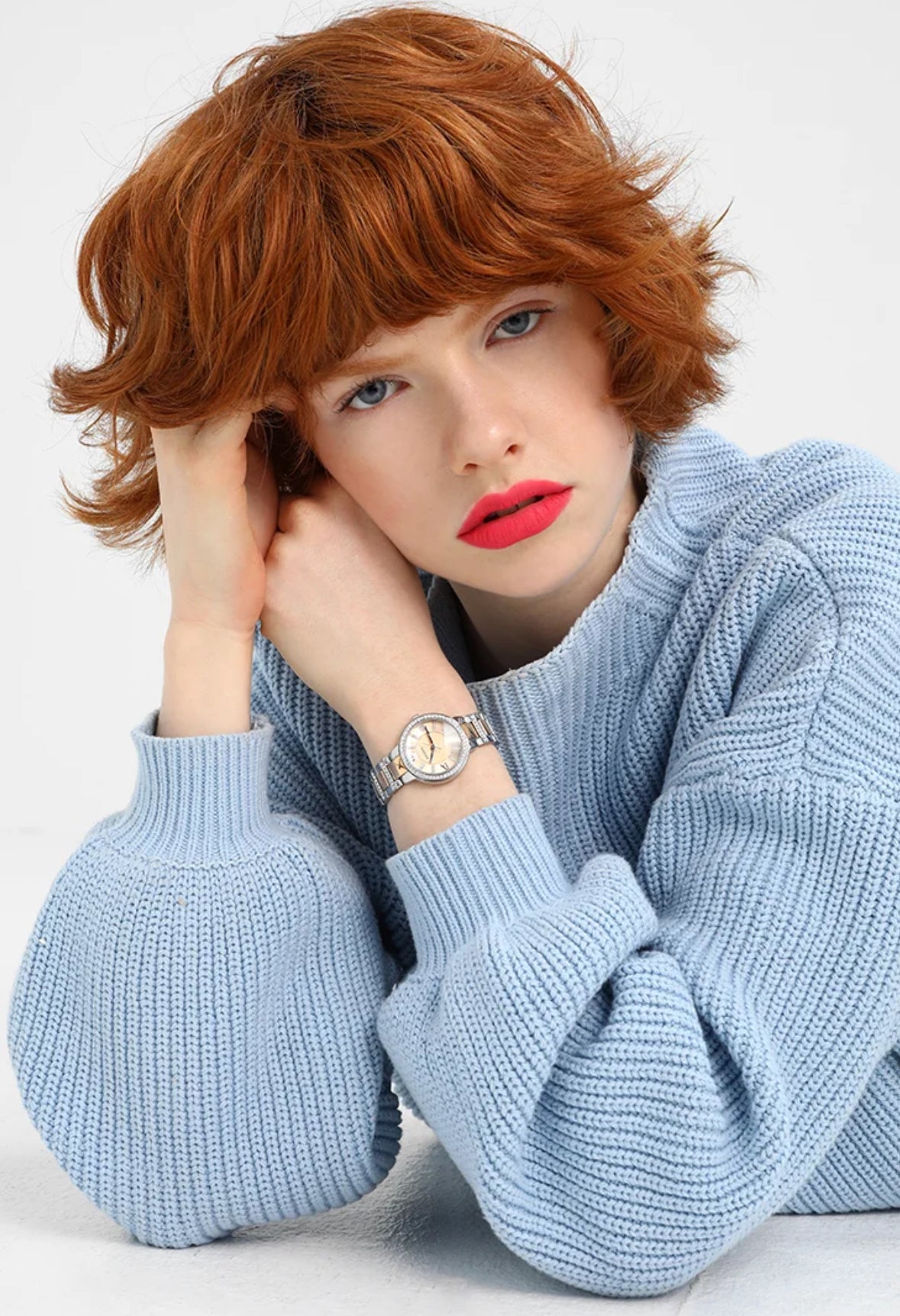 Montre fossil argent / or rose