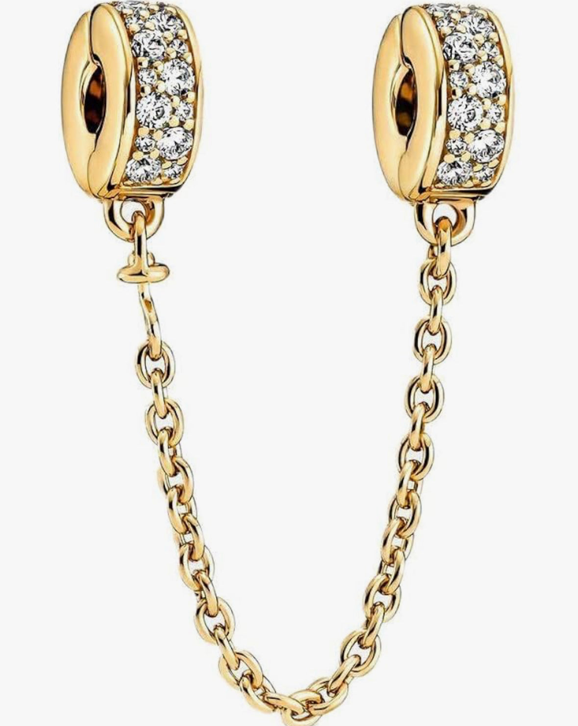 Chaîne de sécurité charme plaqué or