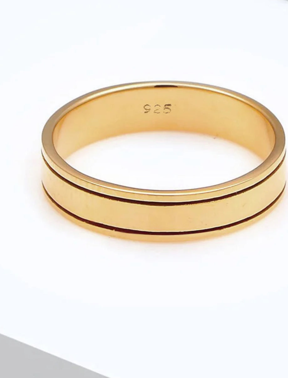 Alliance argent plaqué or