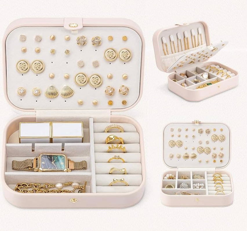 Boîte à bijoux rose