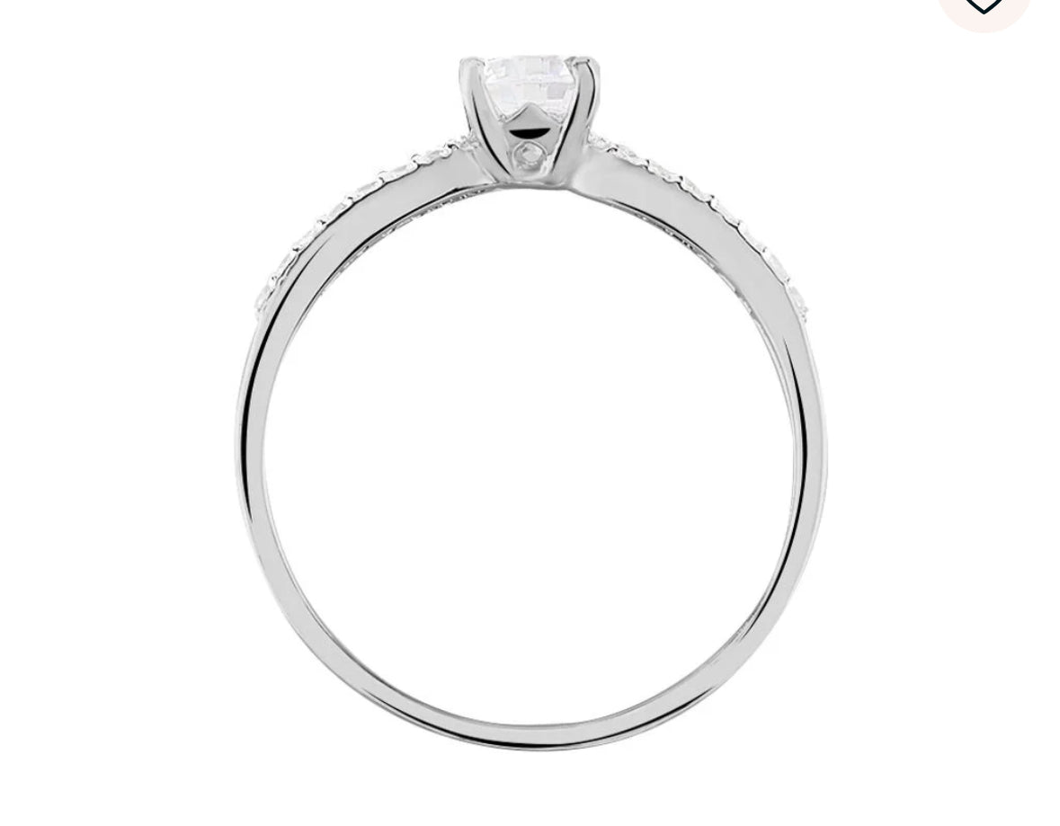 Bague femme argent blanc