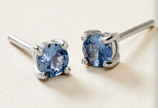 Boucle d’oreille argent blanc