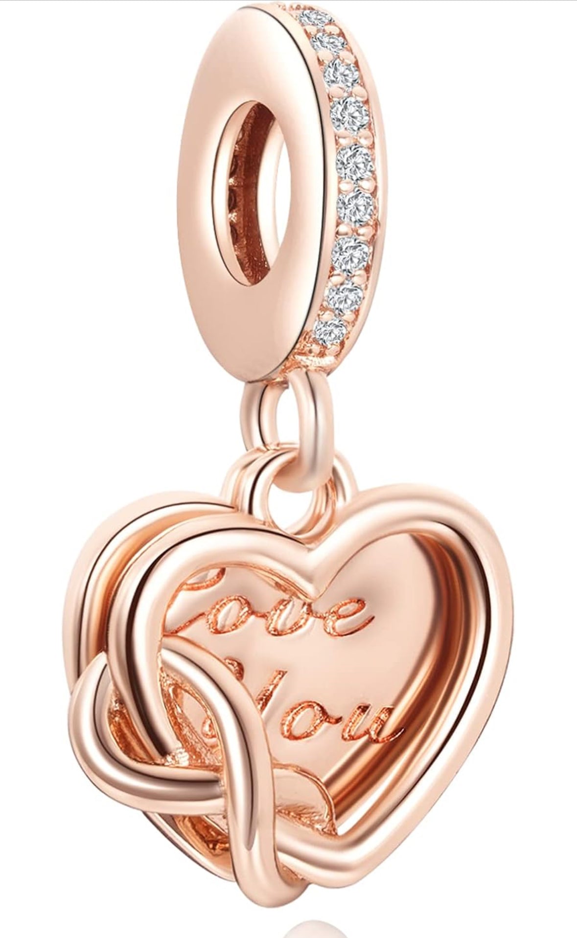 Cœur or rose / love you