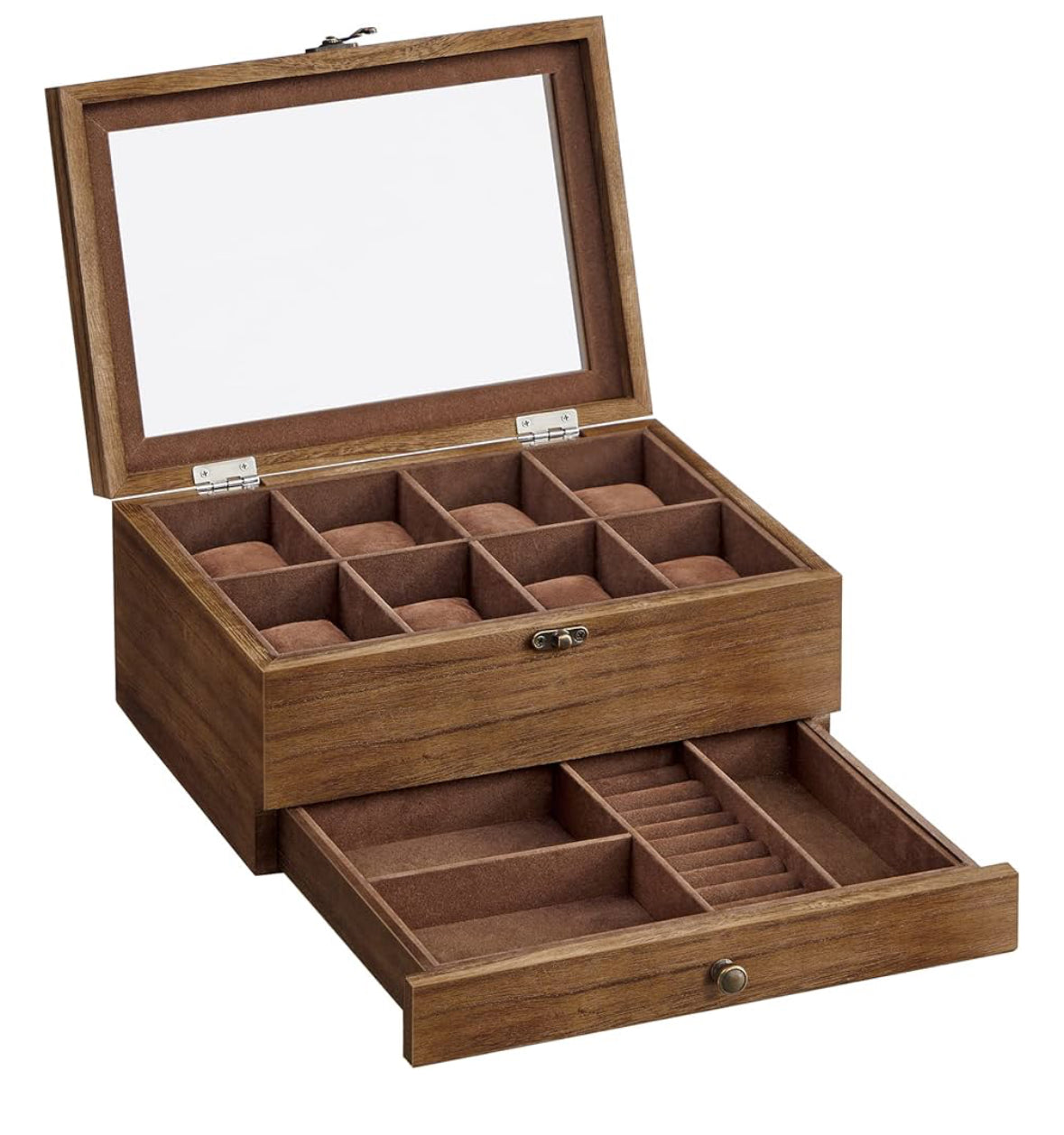 Boîte à montre et bijoux en bois