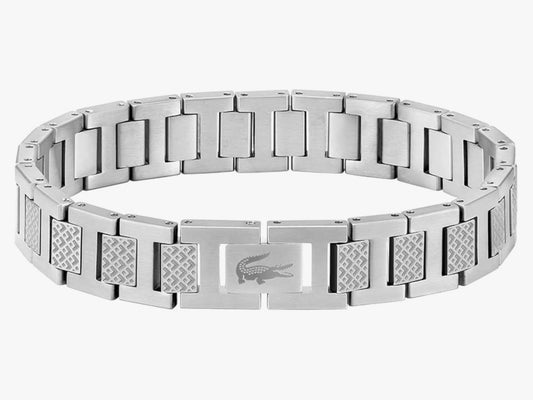 Gourmette Lacoste en acier inoxydable