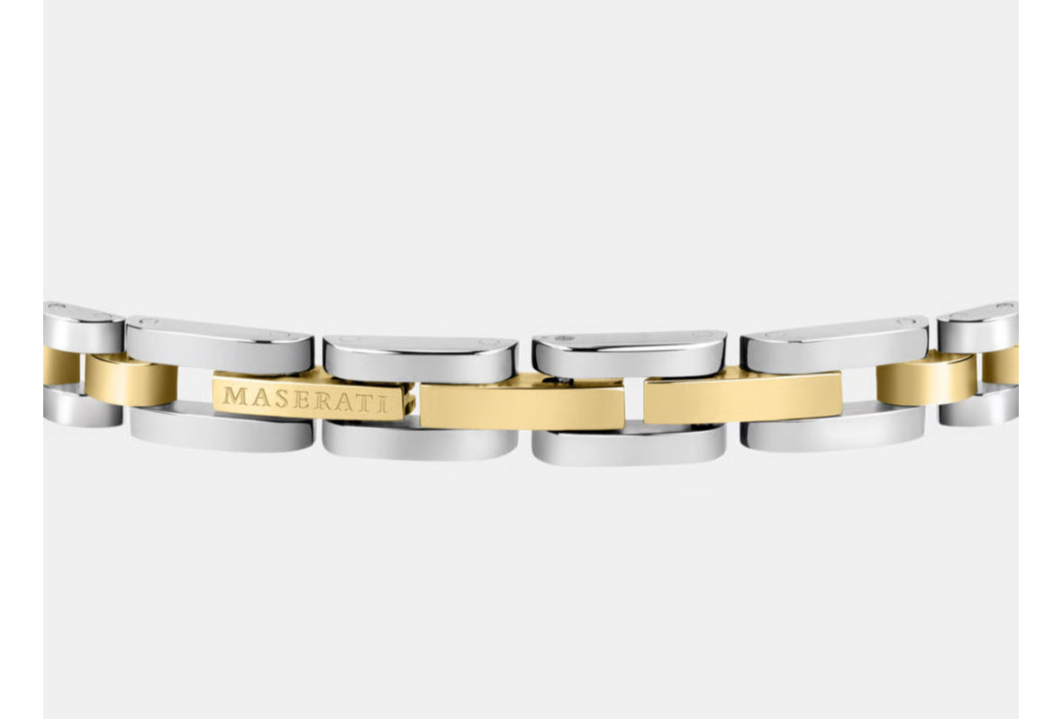 Bracelet argent et or maserati