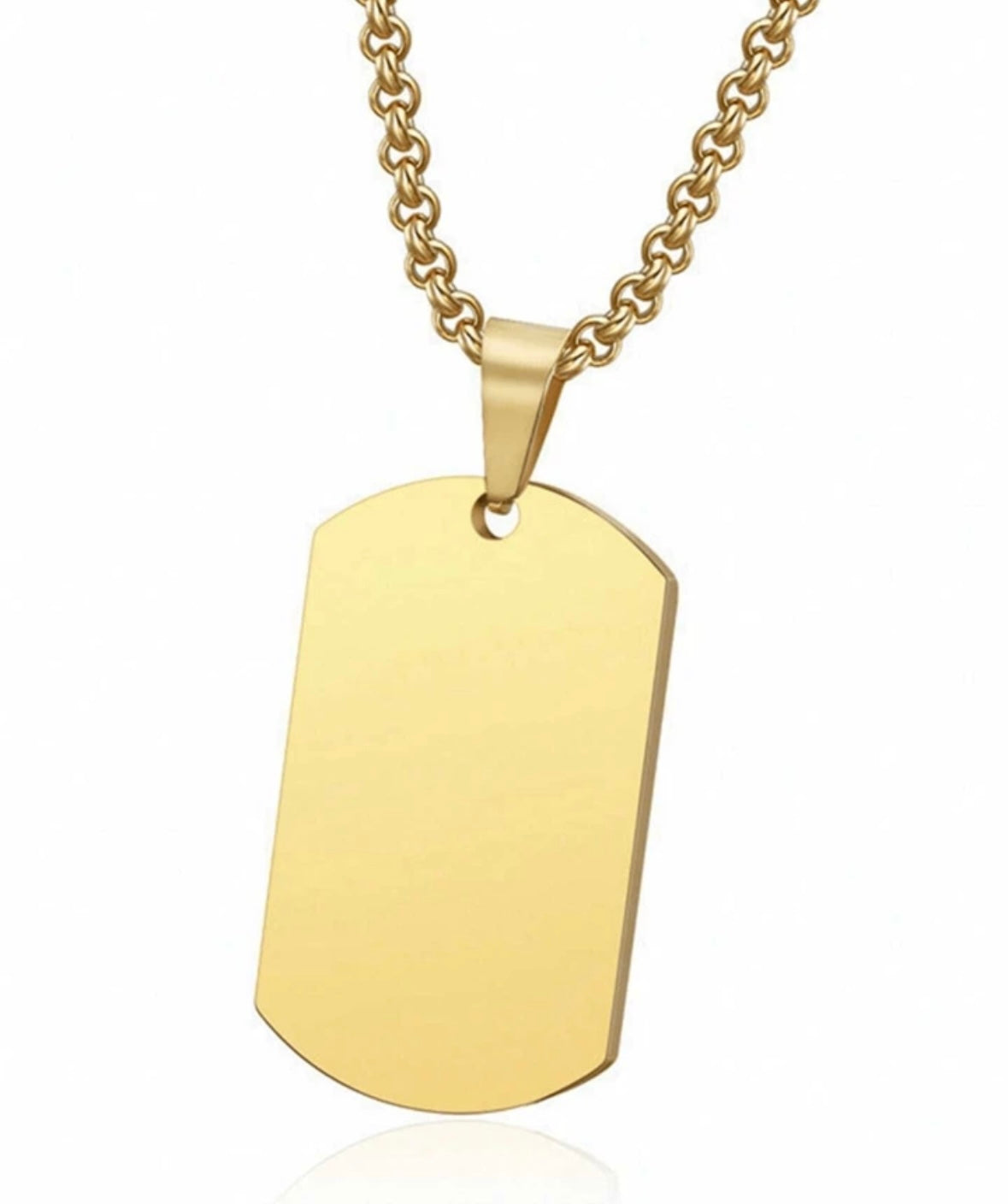 Colliers acier inoxydable / or / noir personnalisable