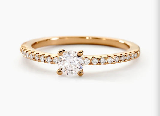 Bague or jaune / diamants