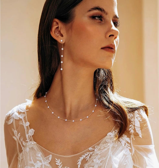 Ensemble de collier / boucles d’oreilles / et bracelet perles de culture