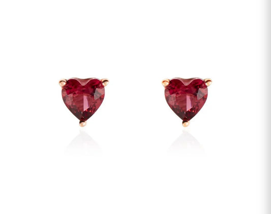 Boucles d’oreilles cœur rouge