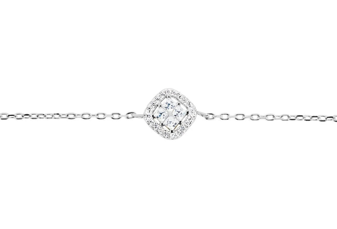Bracelet femme argent blanc