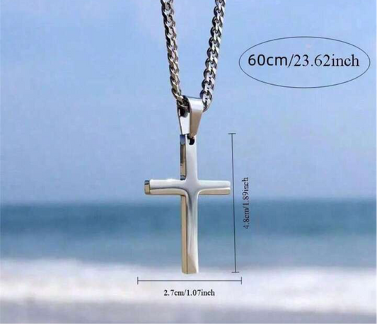 Collier homme croix .