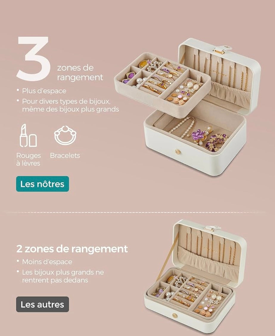 Boîte à bijoux blanche