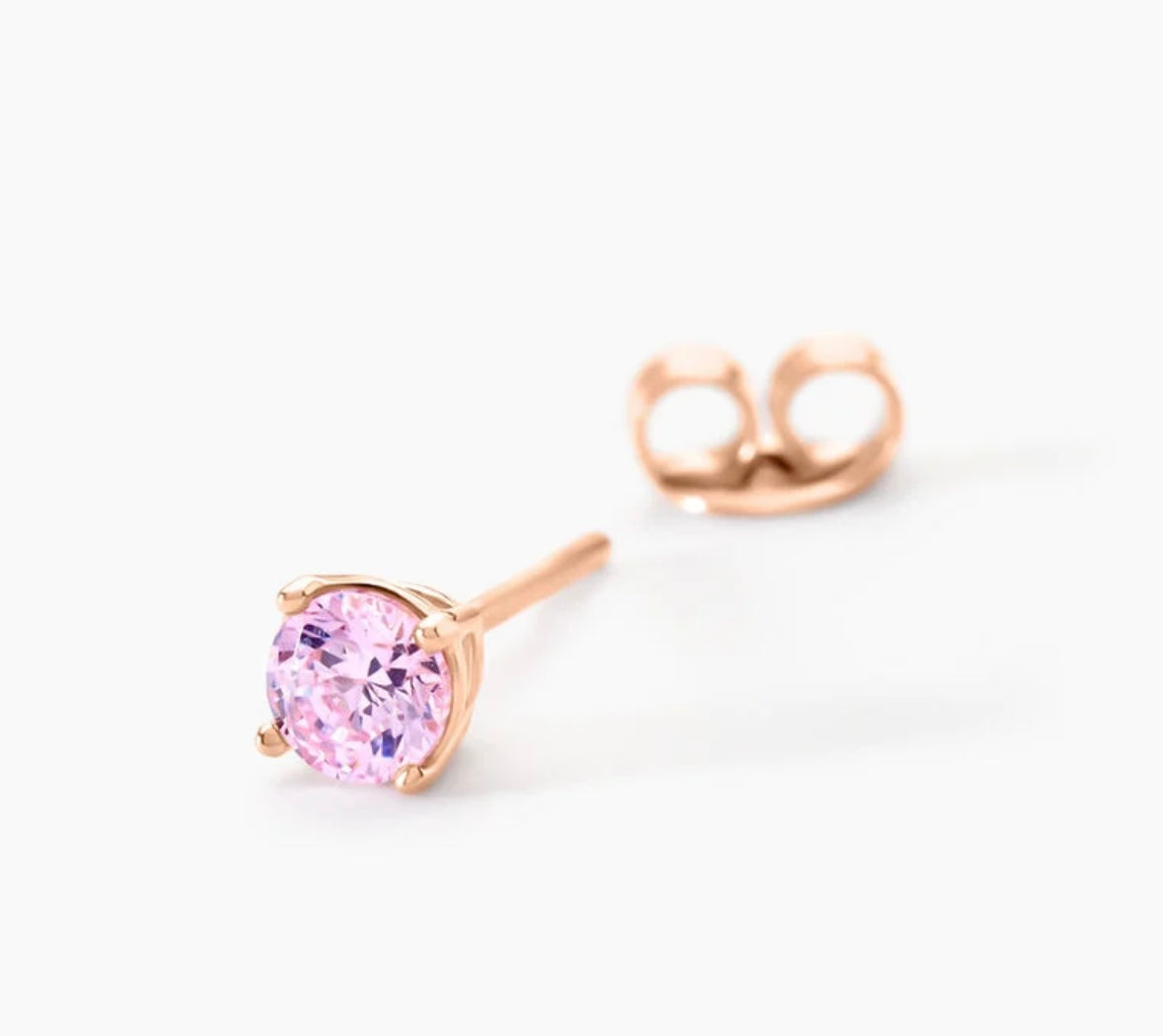 Boucle d’oreille or rose