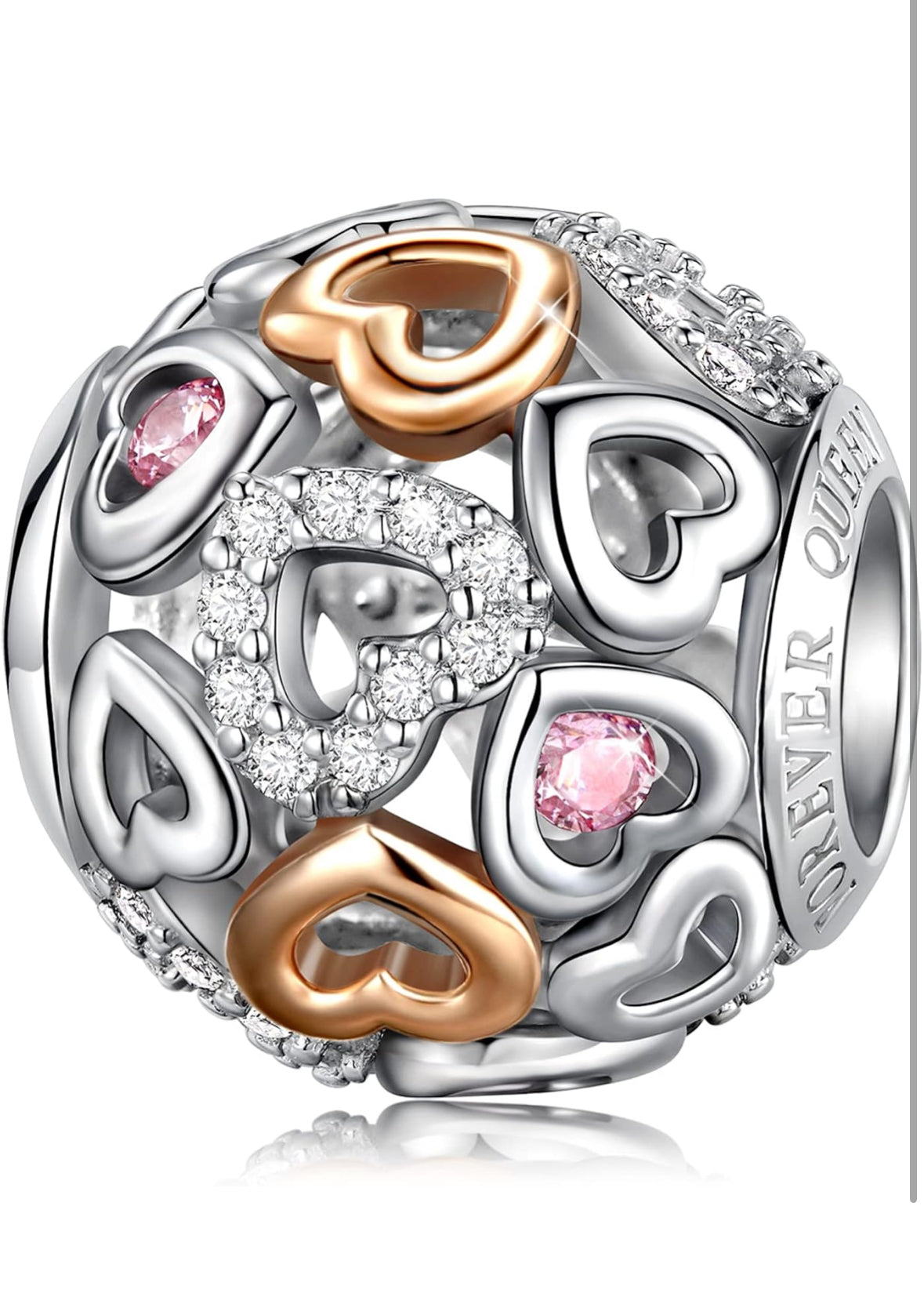 Cœur acier inoxydable /or