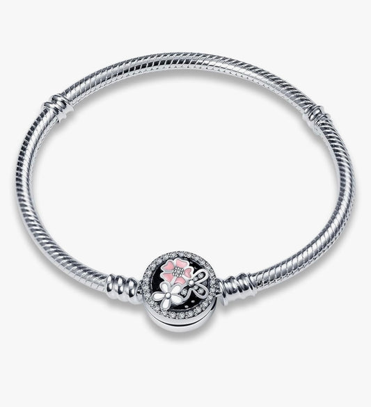 Bracelet fleure acier inoxydable