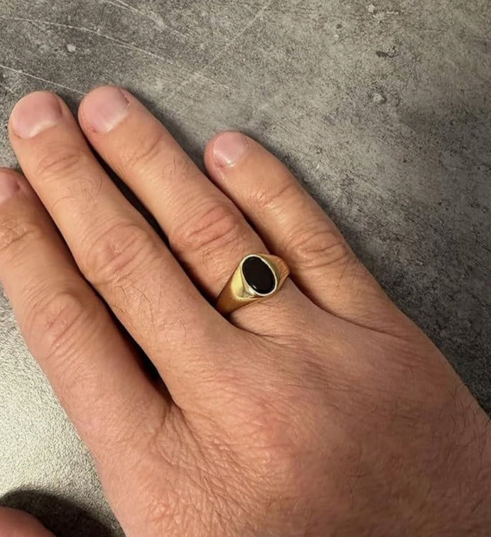 Chevalière plaqué or